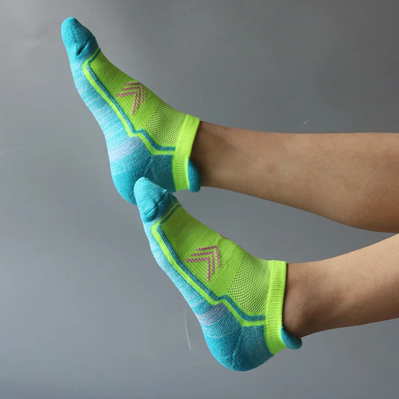 Running Socks for Women Color Matching Four Seasons with Movement Stockings Looped Breathable Short Help Wear-Resisting