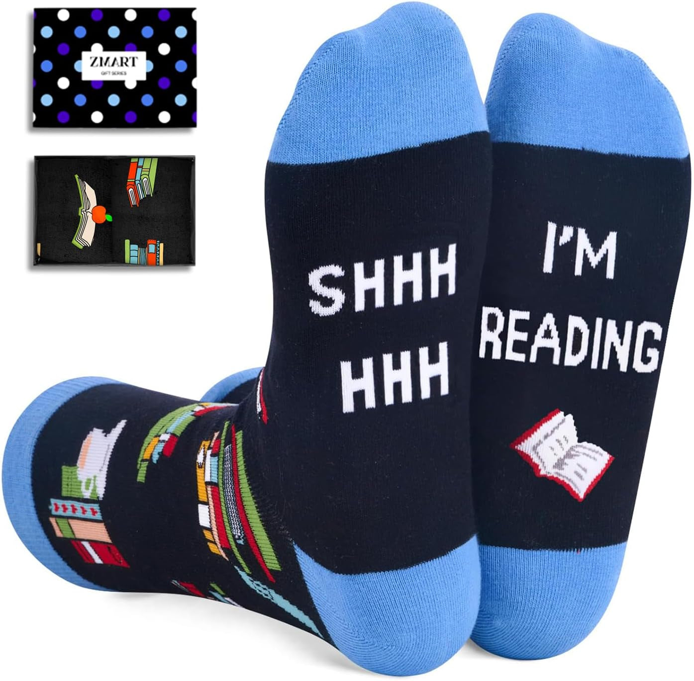 Book Lovers Gifts for Women - Reading Socks for Adults, Book Reader Gift for Bookworms