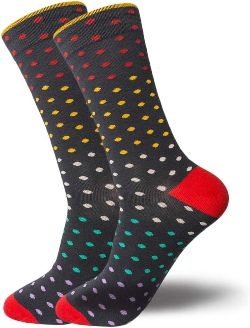 Dress Socks 5/6/10 Pairs Crew Argyle Colorful Cotton Novelty Casual Happy Fun