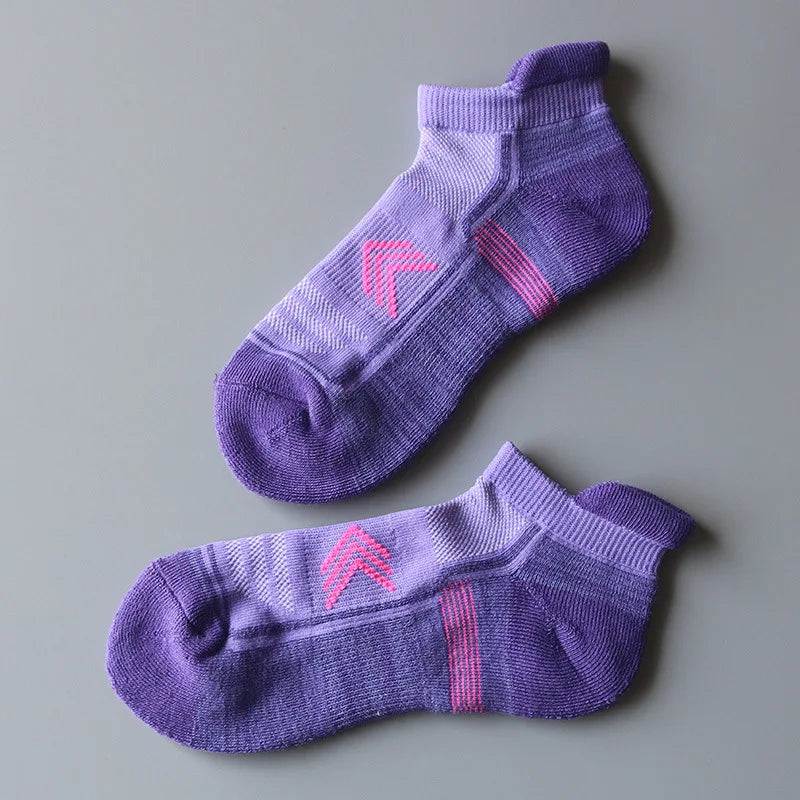Running Socks for Women Color Matching Four Seasons with Movement Stockings Looped Breathable Short Help Wear-Resisting