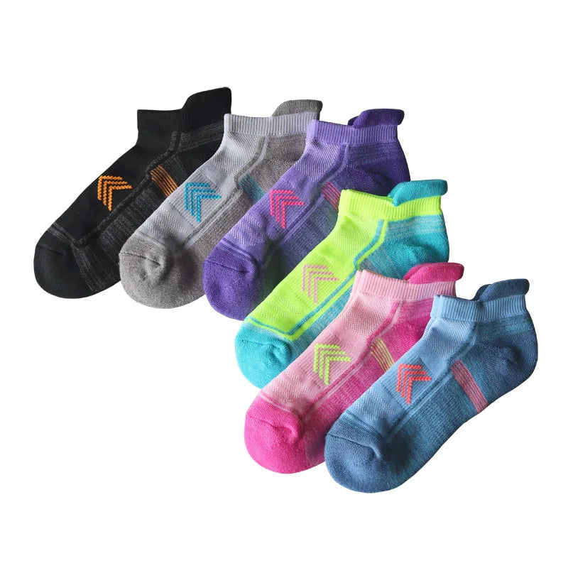 Running Socks for Women Color Matching Four Seasons with Movement Stockings Looped Breathable Short Help Wear-Resisting