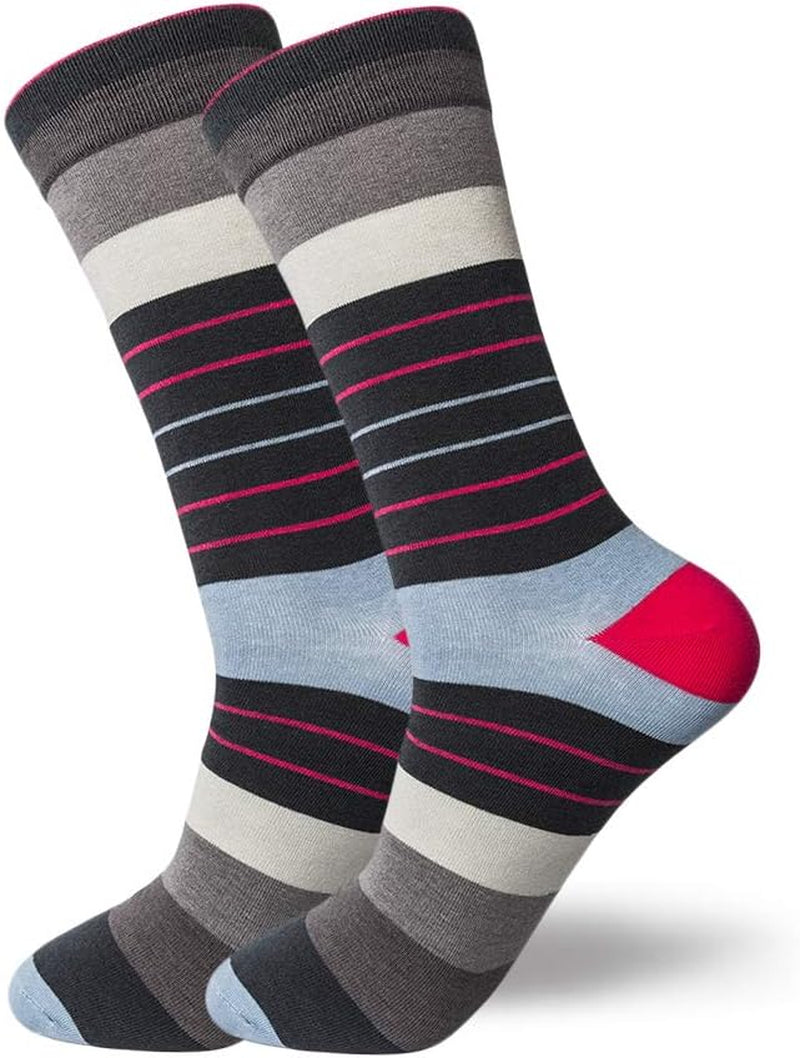 Dress Socks 5/6/10 Pairs Crew Argyle Colorful Cotton Novelty Casual Happy Fun