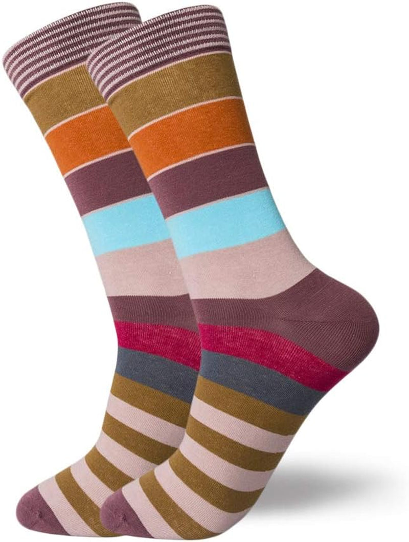 Dress Socks 5/6/10 Pairs Crew Argyle Colorful Cotton Novelty Casual Happy Fun