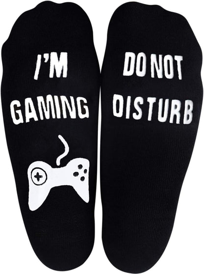 Unisex Cotton 'If U Can I'M Gaming' Socks - Funny Novelty Gamer Gift for Men and Women - Great for Christmas