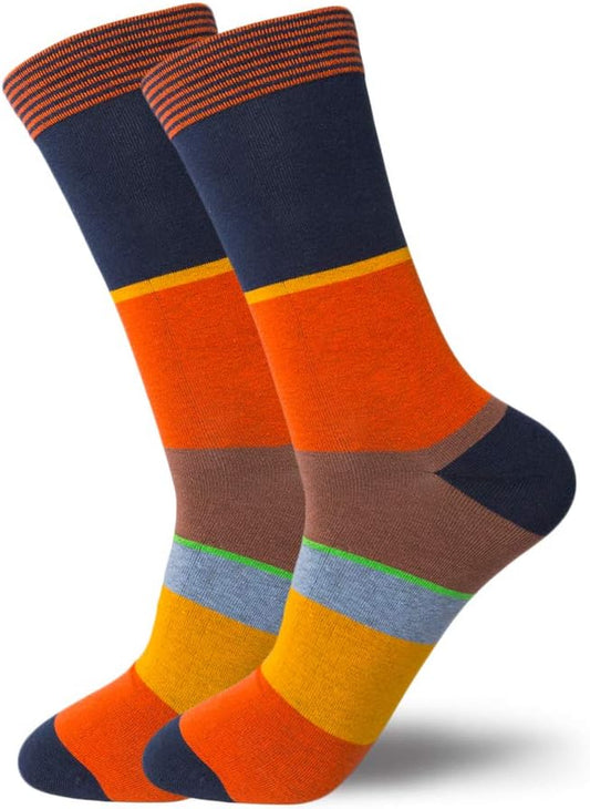 Dress Socks 5/6/10 Pairs Crew Argyle Colorful Cotton Novelty Casual Happy Fun